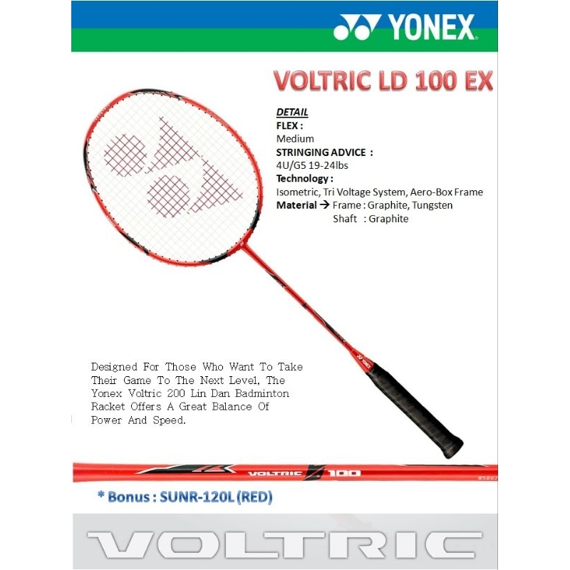 raket badminton yonex voltric 100 200 LD LCW original