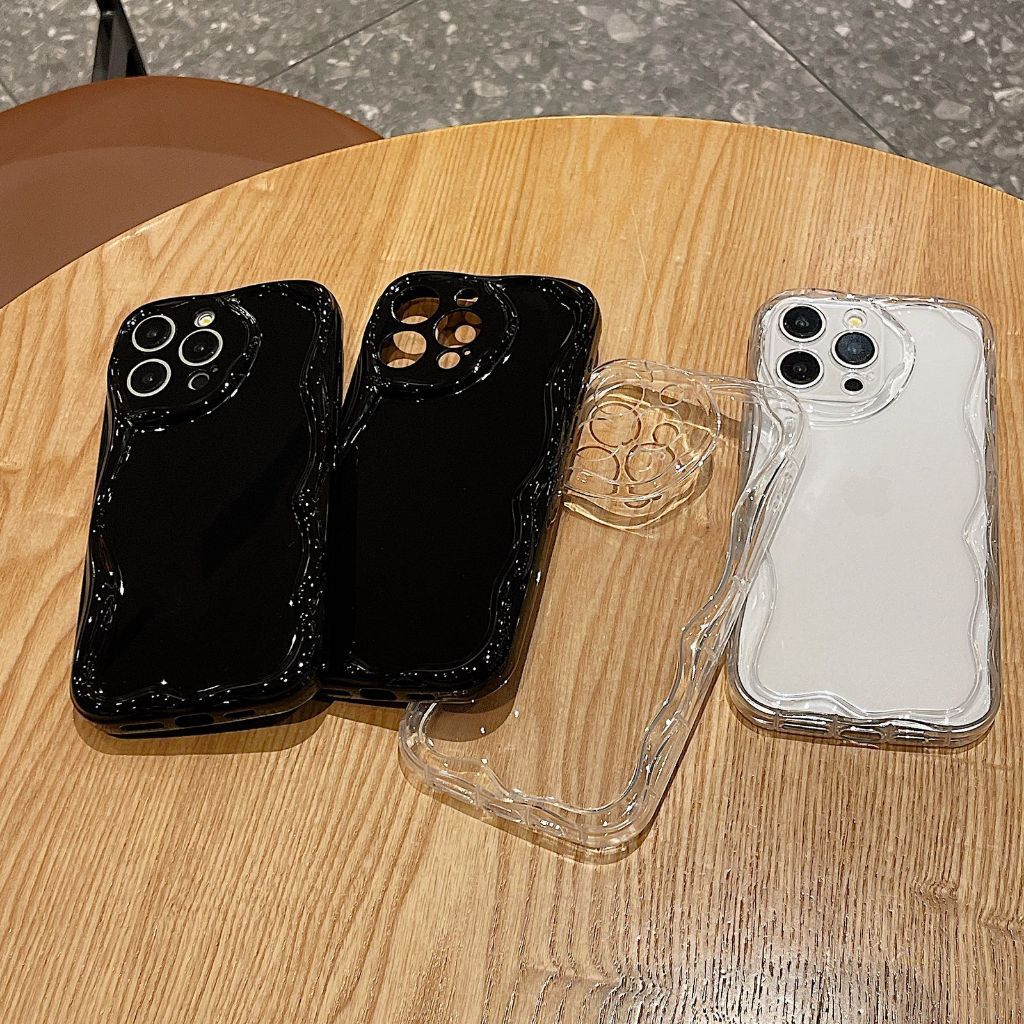 SOFTCASE OPPO A31 CASE MELTING GELOMBANG WAVY BENING - CLEAR