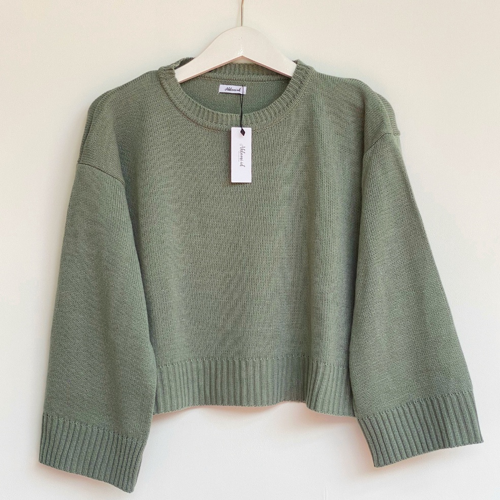 Paling Disukai Ahlami Noura Basic Crop Top Oversize Crop Top Rajut Sweatshirt Crop Oversize Panjang 