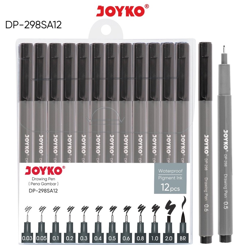 

KODE N8G5 Drawing Pen Pena Gambar Joyko DP298SA12 Black