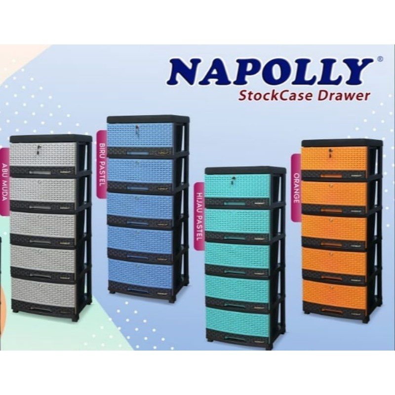 Napolly Laci Lemari Rotan Sintesis SCD-5 KI Container drawer