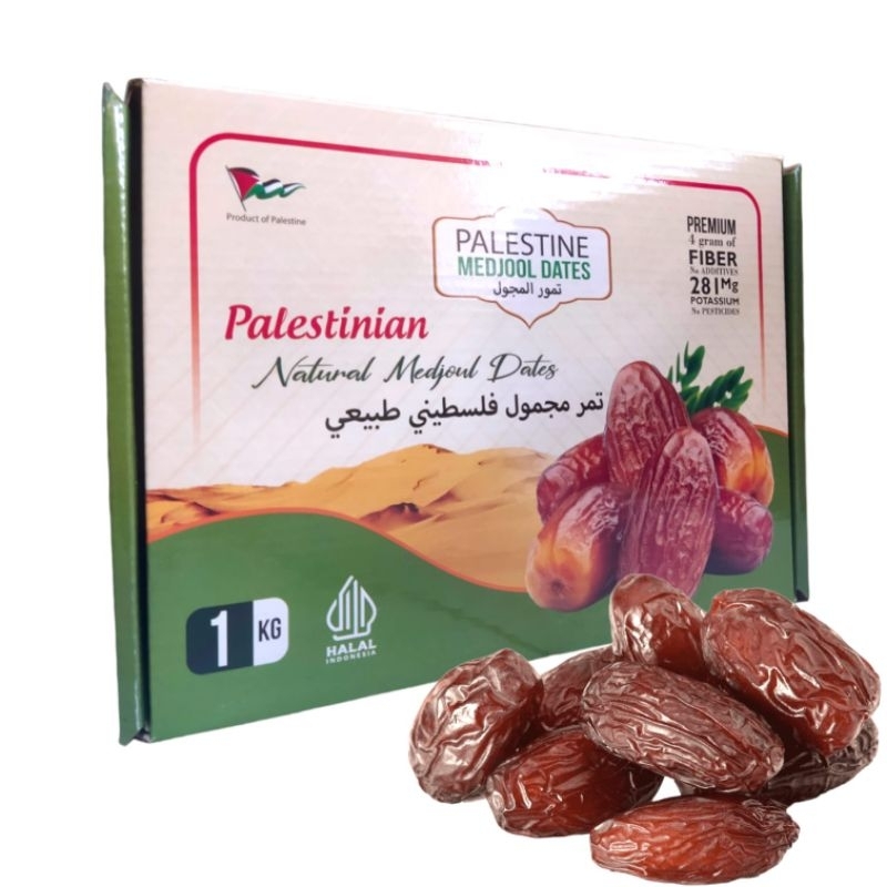 

Medjool Palestine Premium Jumbo Grade A Kemasan dus 1KG