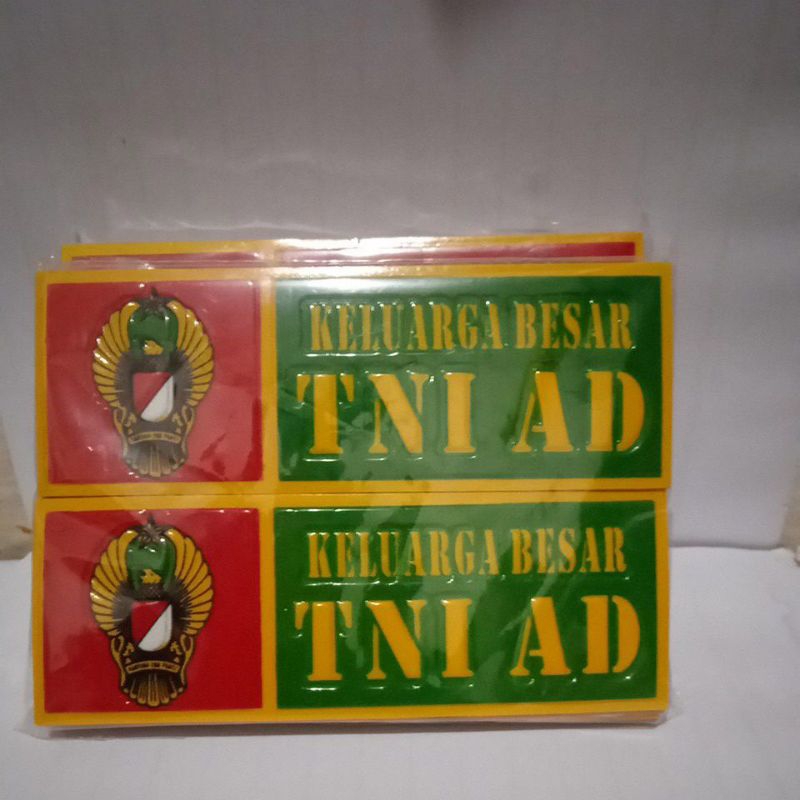 

stiker embos nopol TNI-AD