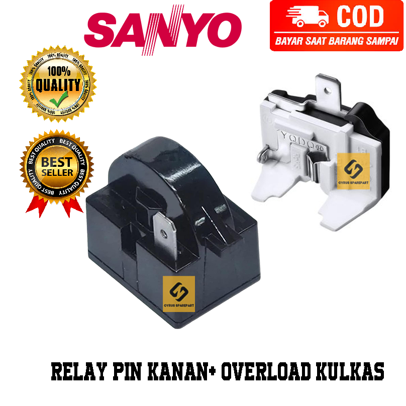 Relay Ptc Overload Kulkas Sanyo 1 pintu
