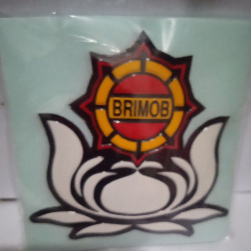 

stiker embos logo Brimob teratai