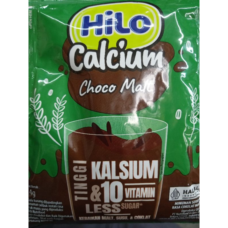 

susu hilo hi-calsium rasa choco malt 14gr per renceng isi 10 sachet