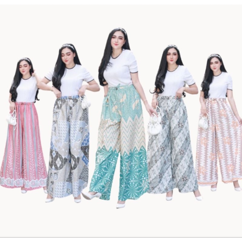 Celana Panjang Kulot Motif Batik Jumbo