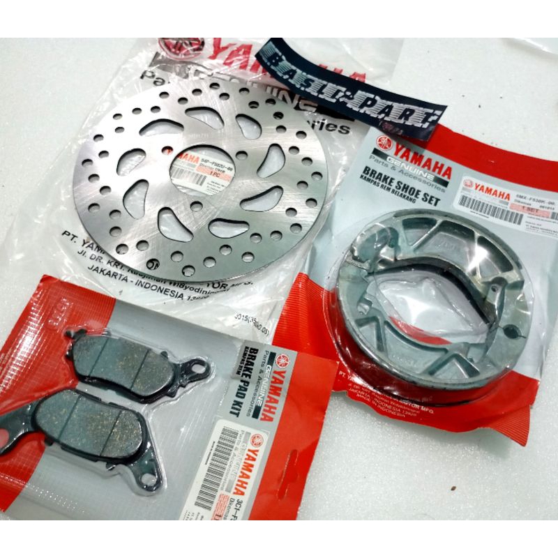 Piringan Cakram Depan Set Dispad Kampas Rem Belakang Yamaha Mio j Soul GT 115 Fino 115 54P