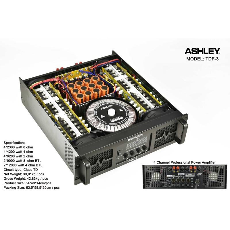 POWER ASHLEY TDF 3 CLASS TD 4 CHANNEL / power ashley class td 4 channel TDF 3