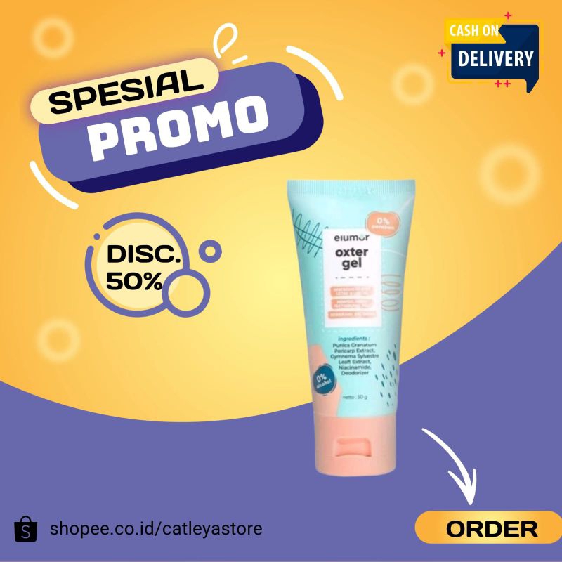 ELUMOR  OXTER GEL Pengganti DEODORAN Scrub kulit mati Pencerah kulit ketiak Putih ketiak Putihkan li