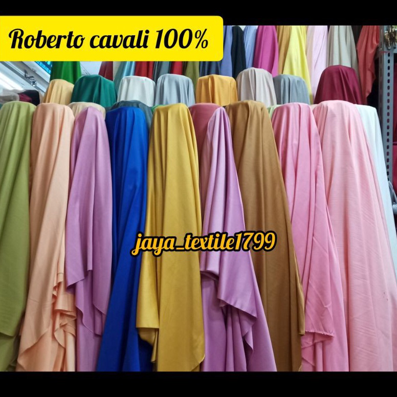 Dijual Kain Satin Roberto Cavali ORI PREMIUM  SATIN ROBERTO CAVALI  Harga Persetengah meter