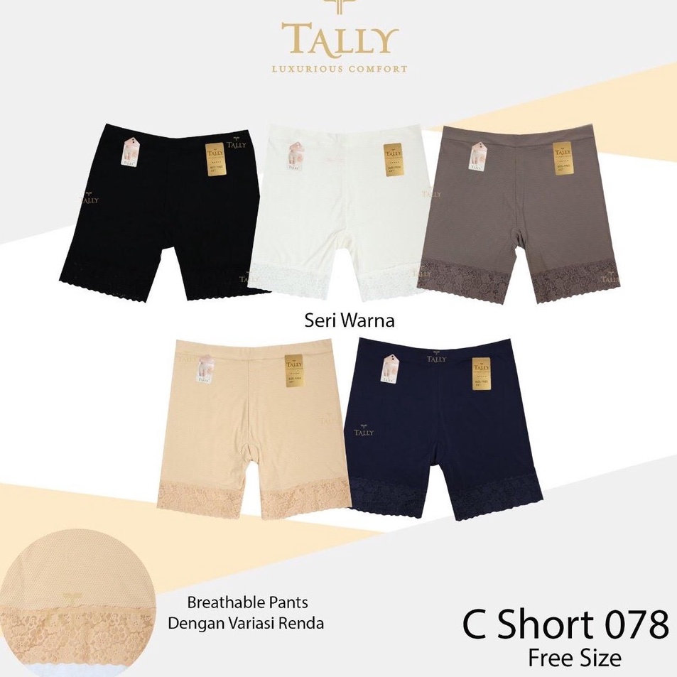Pesan disini TALLY CD CELANA SHORT 78 I FREE SIZE  FIT XLXXL  NYLON SPANDEX