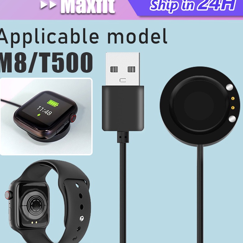 Kabel Charger Smartwatch Hiwatch T5  Series 7 2 Pin Charger Smart Watch Series 7 Dock Charger Jam Sm
