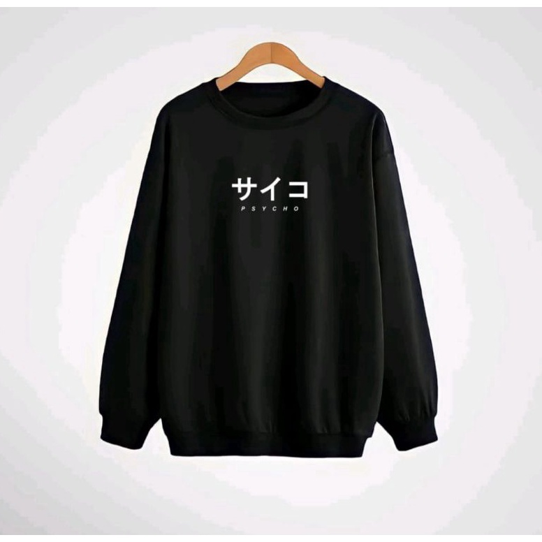 Semuanya baru Sweater Crewneck PSYCHO pria wanitajapan