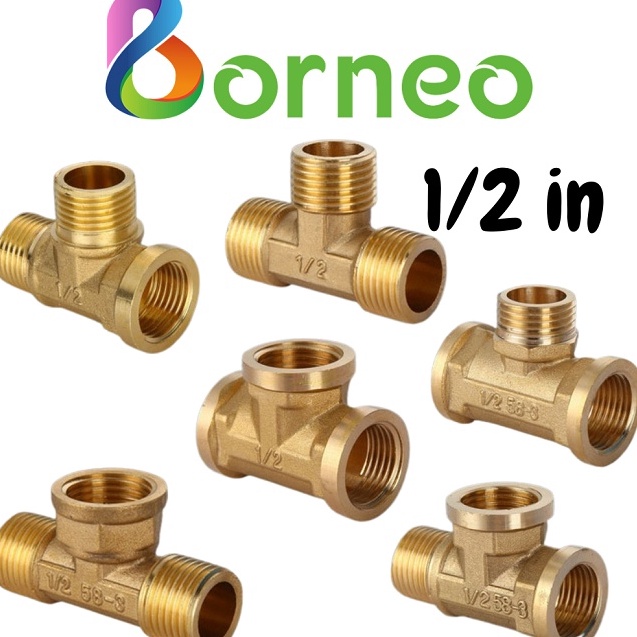 C6369 Tee Closet T Shower T Cabang drat luar dalam 12 Stainless Steel 34  Drat Luar dan Dalam