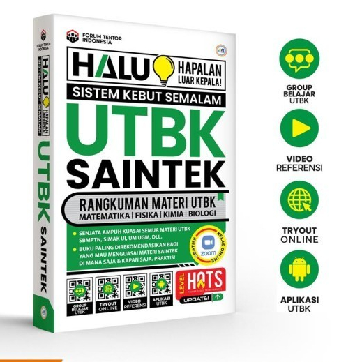 BUKU UTBK SAINTEK 2024 SISTEM KEBUT SEMALAM SBMPTN TPS - HALU SAINTEK