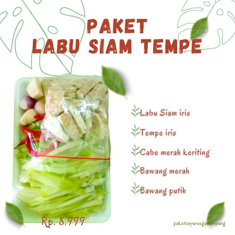 

(paket sayur) paket labu siam tempe