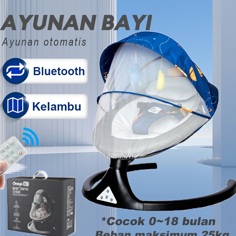 Bagus Banget Bluetooth connection Ayunan Bayi Otomatis Elektrik Baby Swing Listrik Lipat Automatic B