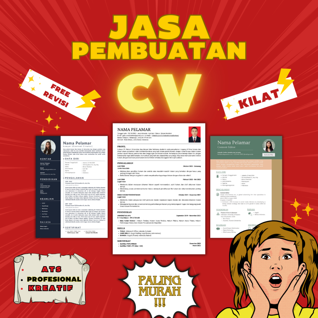 JASA PEMBUATAN CV ATS / ATS FRIENDLY / CV ATS