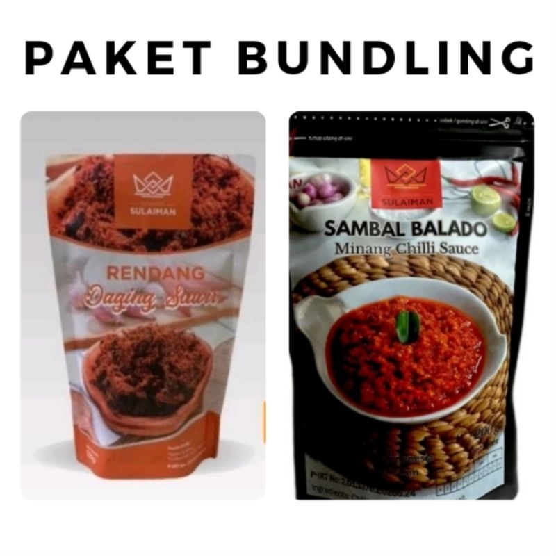 

Rendang Suwir 120gr + Sambal Balado 200gr