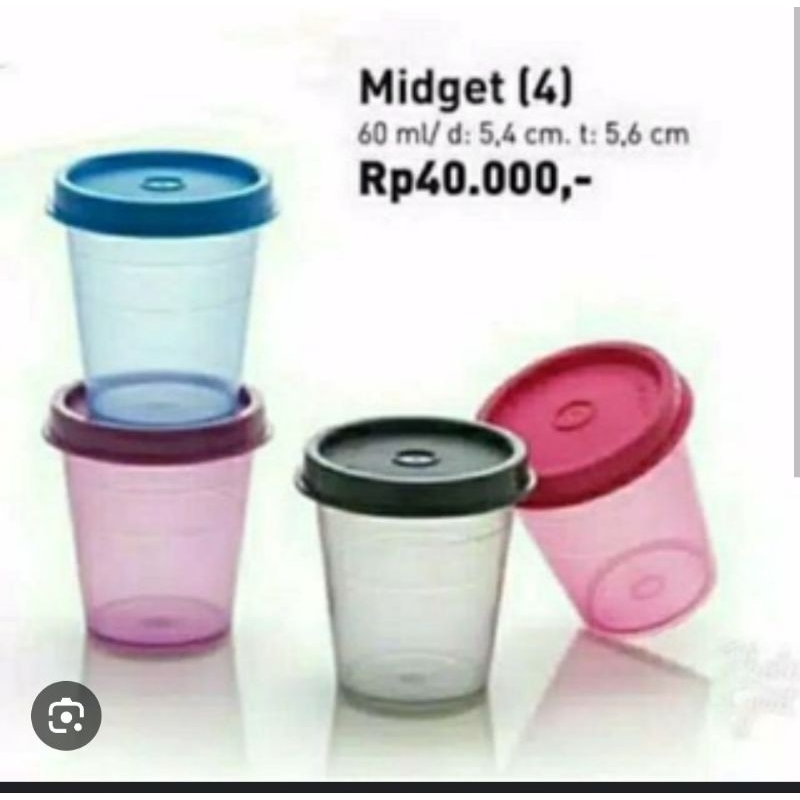 Tupperware Midget Mini Toples 60ml 4pc