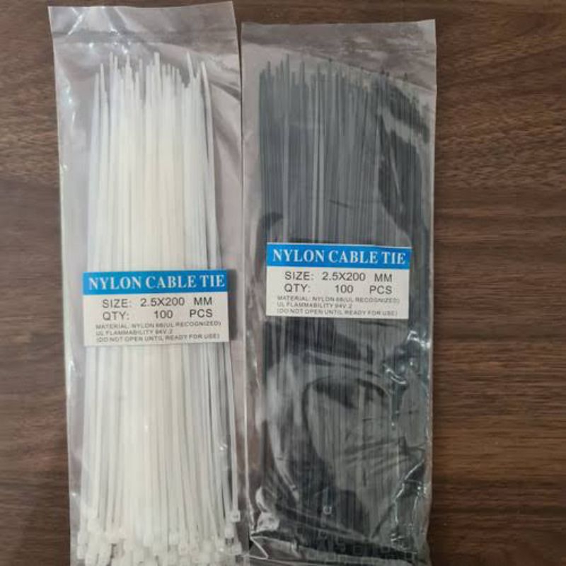 

Kabel Ties Hitam Putih tali sisit