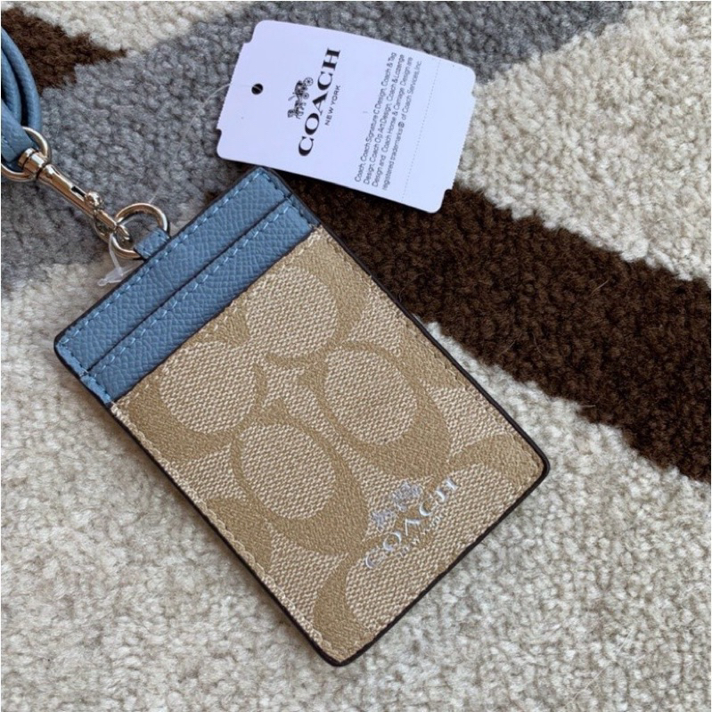 

COACH Lanyard ID Card With Metal Logo In Signature Canvas / Lanyard Coach