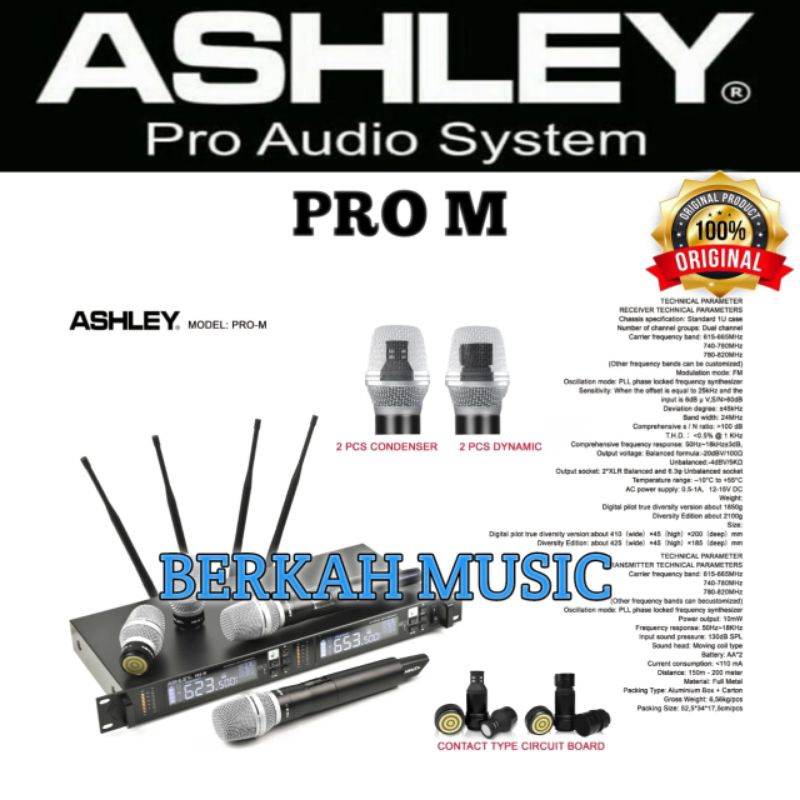 Mic Wireless Ashley PRO M Original