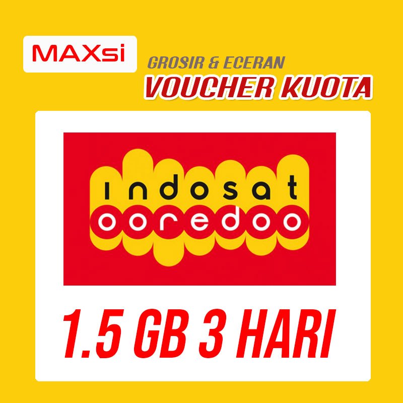 Voucher Kuota Indosat 1.5 GB 3 HARI Zona Lampung Selatan & Sumatera