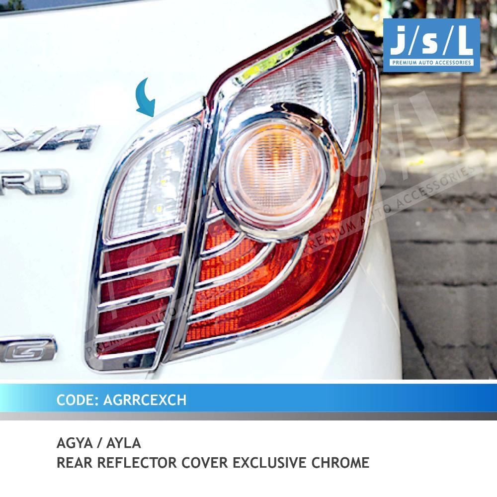 TAIL LAMP GARNISH + REAR REFLEKTOR AGYA 2014 MODEL EXCLUSIVE CHROME