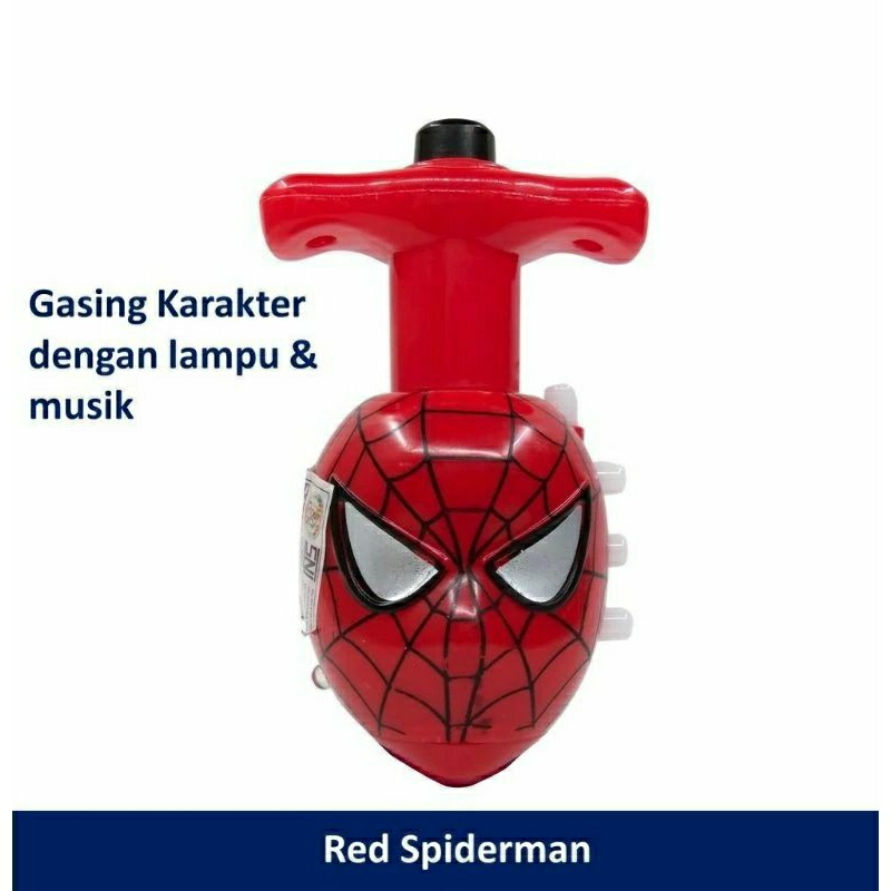 Mainan Gasing Lampu Musik / Mainan Gasing Spidermen Lampu dan Musik