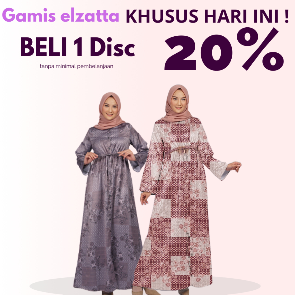 Elzatta Gamis Mailera Leora Baju Wanita Muslimah Warna Abu Satin Premium Busui Motif Batik Dress Leb