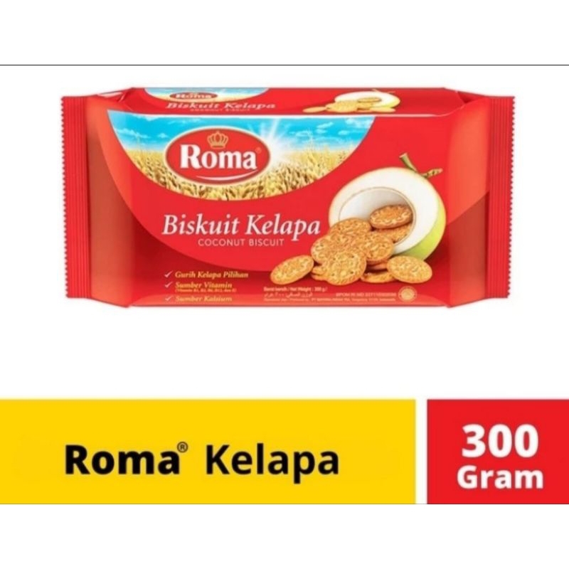 

Termurah!!! Roma Biskuit Kelapa 300gr