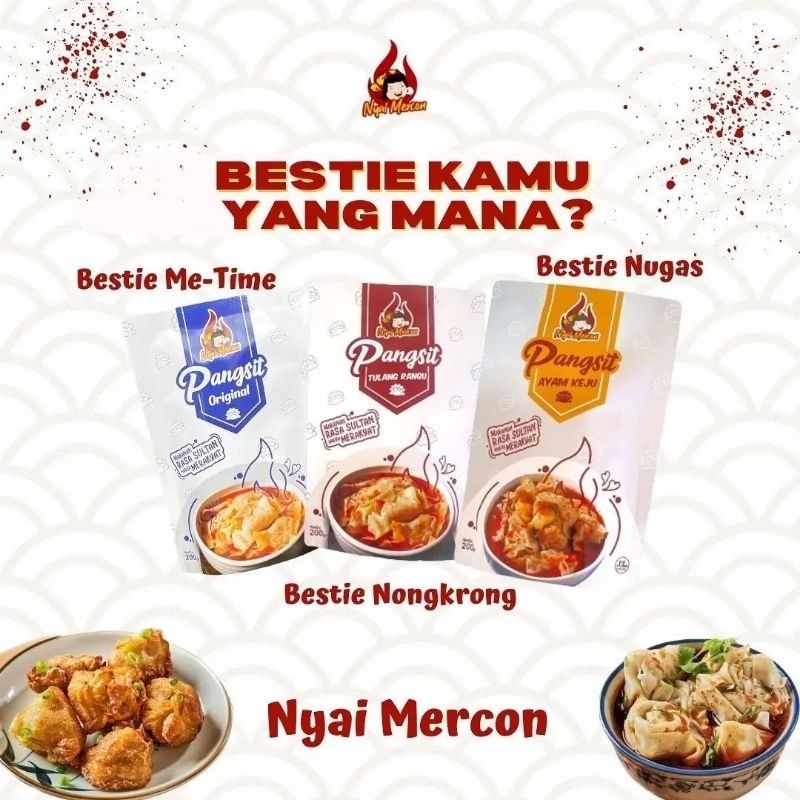 

[NON COD] Pangsit Nyai Mercon Tulang Rangu, Original, Ayam Keju