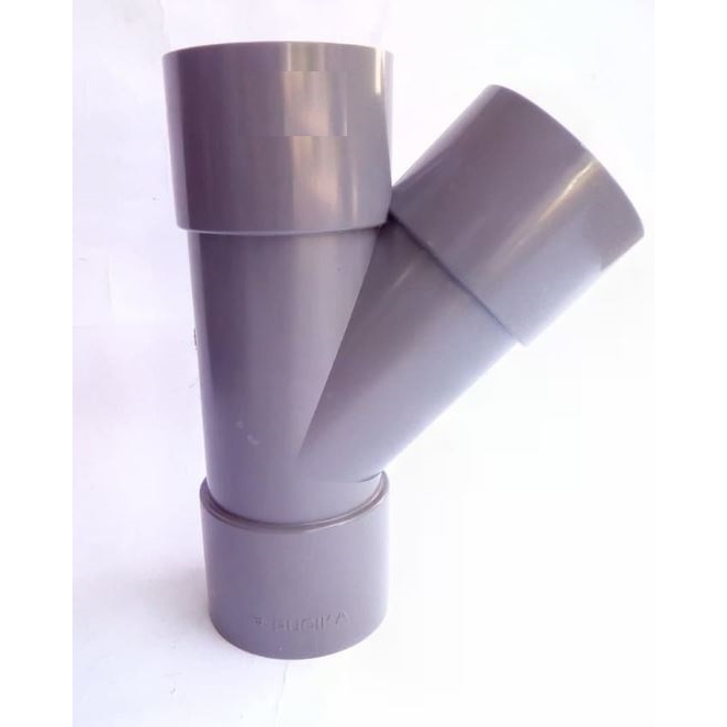 Cabang Y branch pipa PVC 2" 2 in inci inch merk Rucika ada pilihan D tipis atau AW tebal bisa sock s
