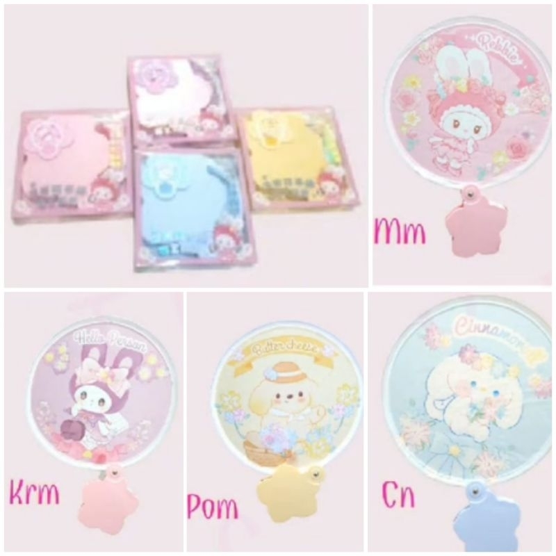 CL Kipas tangan lipat Kuromi Cinnamoroll My Melody Pompompurin