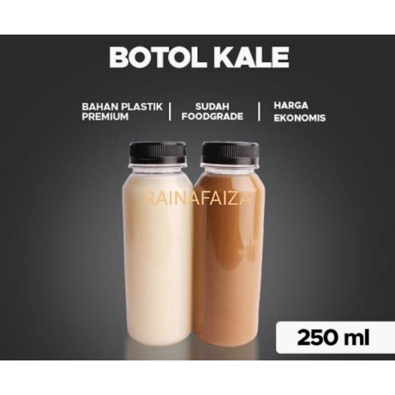 Botol Kale Ukuran 250 ml || Botol Plastik Ekonomis 250 ml || Botol Kopi Kekinian || Botol Serbaguna