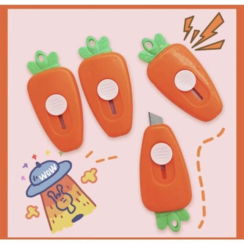 

Cutter Mini Viral Motif Wortel Lucu / Pisau Kecil / Alat Potong Lipat / Paper Cut Bandung