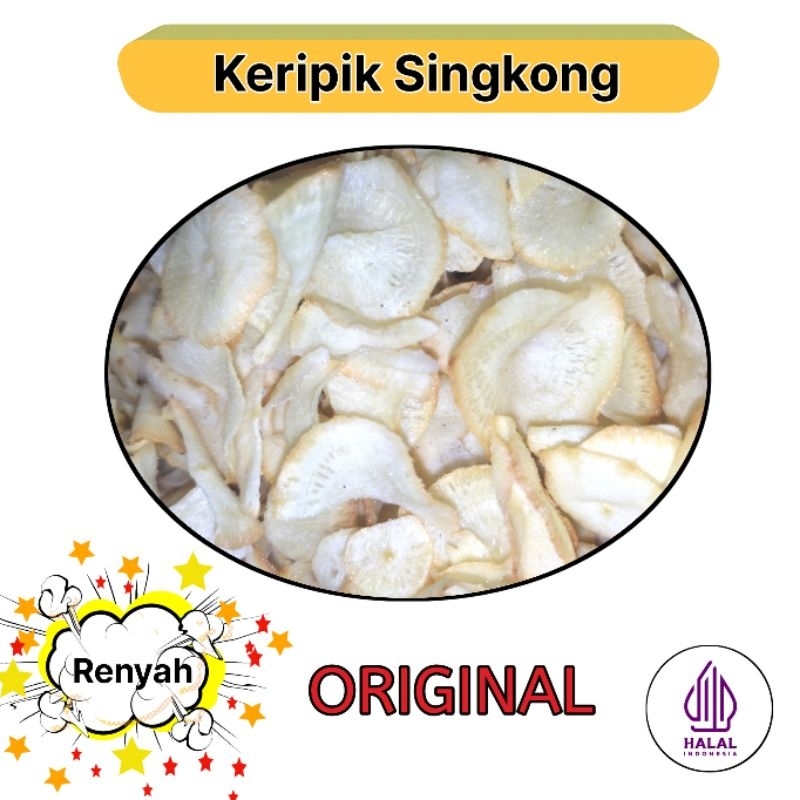

KERIPIK SINGKONG RASA ORIGINAL renyah gurih 250g