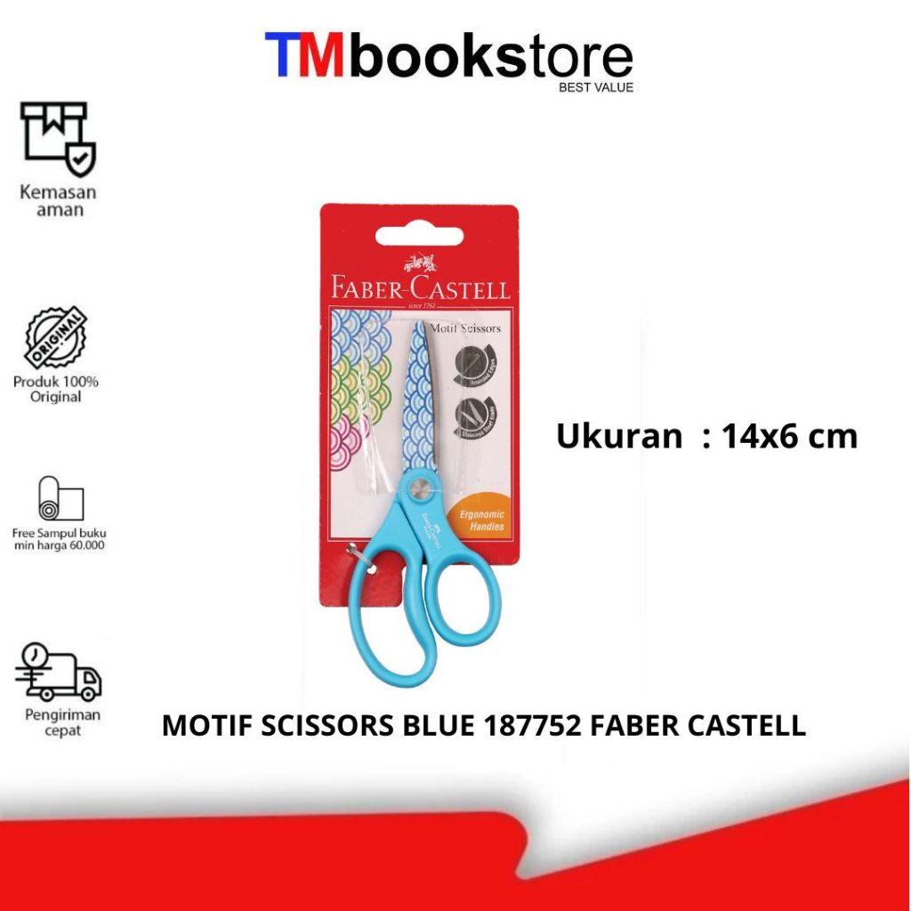 

MOTIF SCISSORS BLUE 187752 FABER CASTELL