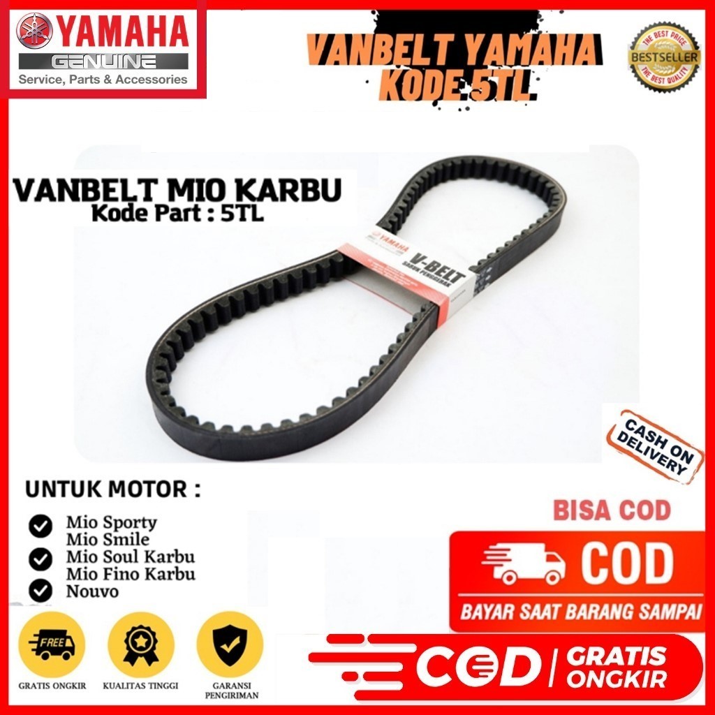 VANBELT V BELT BAN PENGGERAK ONLY MIO SPORTY , MIO SMILE , MIO SOUL KARBU FINO KARBU MIO LAMA FINO K