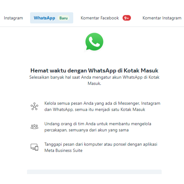Fanspage Fitur WA Business