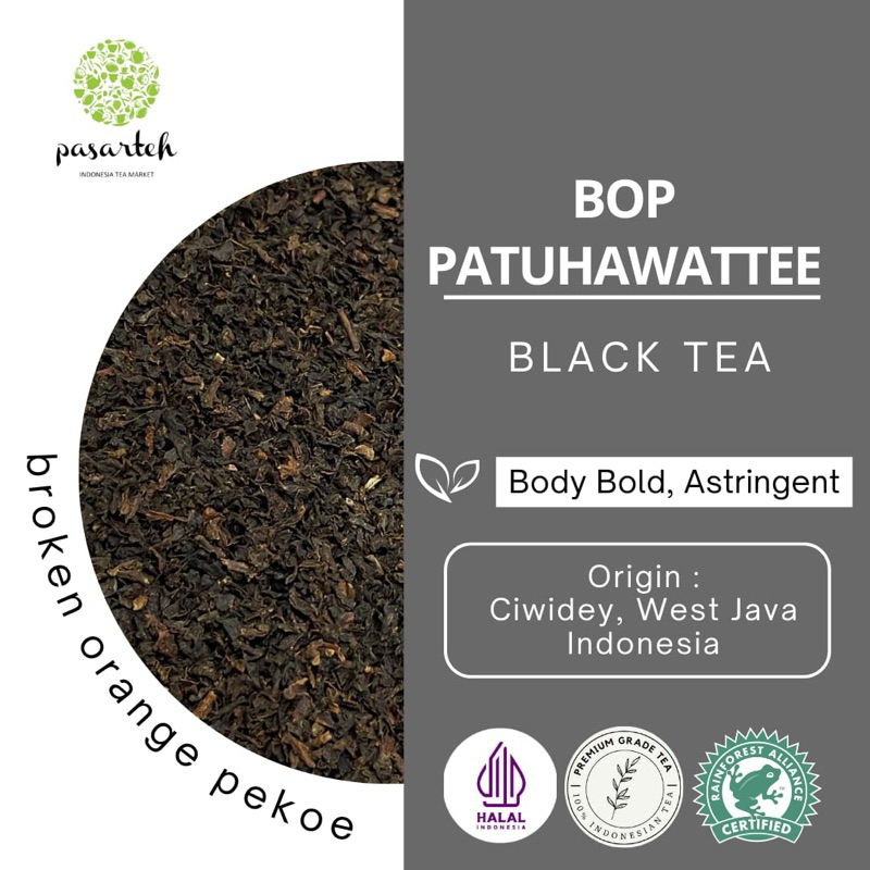 

[ pasarteh ] BOP Patuhawatee | Teh Hitam | Teh BOP | Broken Orange Pekoe | Black Tea - 1 kg