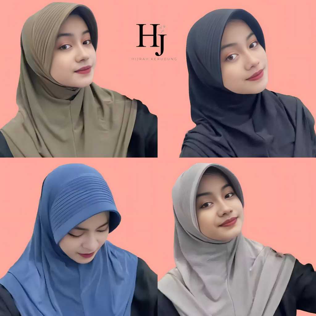 HIJAB INSTAN BERGO SPORT [ PET TEBAL ] UKURAN M | BERGO PET TEBAL JERSEY | BERGO PET BESAR