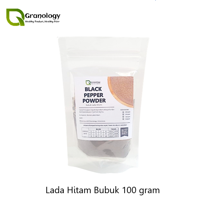 

Lada Hitam Bubuk / Black Pepper Powder (100 gram) by Granology