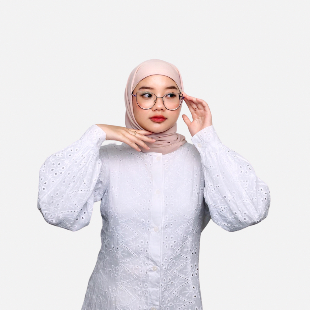 CLOZZYCO Alana Oversize Shirt - Kemeja Katun Bordir