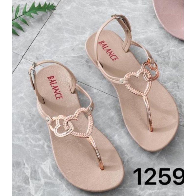 balance sepatu Sandal Wanita Tali Kekinian Import Sandal Wanita jepit teplek motif love