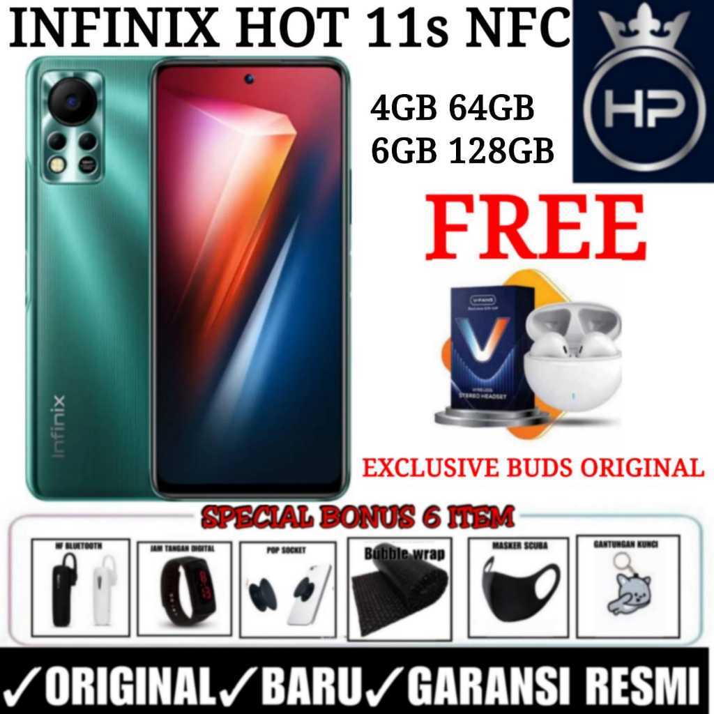 INFINIX HOT 11S NFC 4/64 & 6/128 GARANSI RESMI
