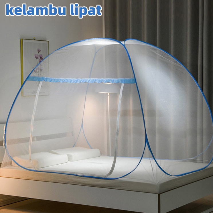 Bundar Kelambu Melipat Net Nyamuk Pobel Pembukaan pintu unilateral 1 Pintu Tenda Anti Nyamuk Kelambu