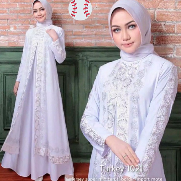 Sedang Laris  Realpict abaya turkey putih N121abaya umroh